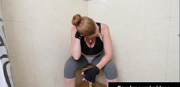  Horny Milf Sara Jay Fucks Herself in Shower After Workout!
